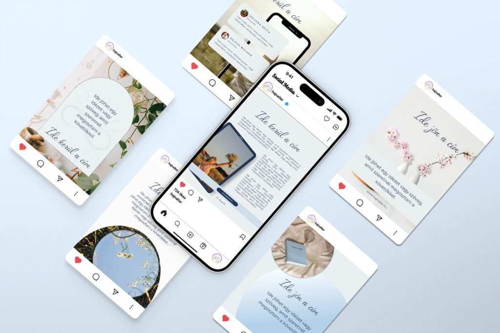 Okosan Online - Instagram poszterek és tartalmak tervezése.