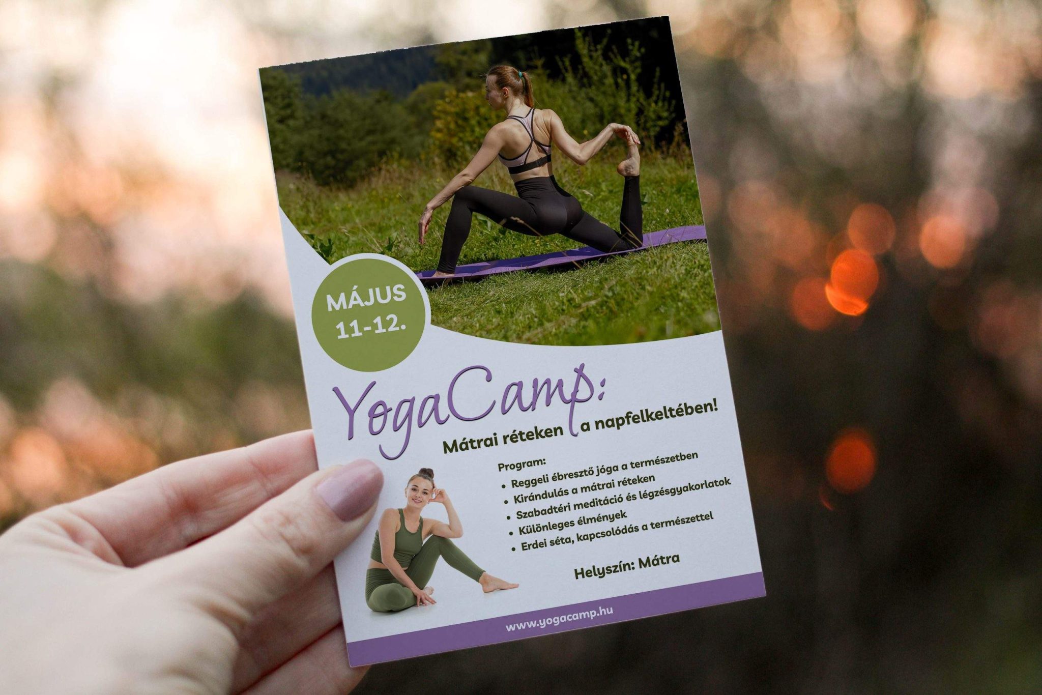 YogaCamp Mátra réteken, női edzés természetben, május 11-12.